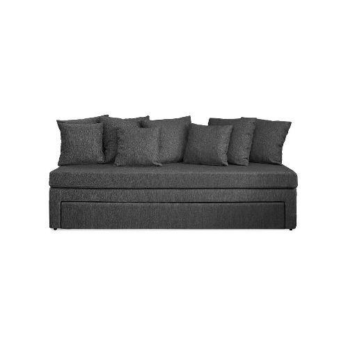 Sofá Cama Diván Nadine 3 Cuerpos de Chenille Jumper Gris Oscuro - Pardo - Ofertas en Electrodomésticos, Smart TV y Muebles