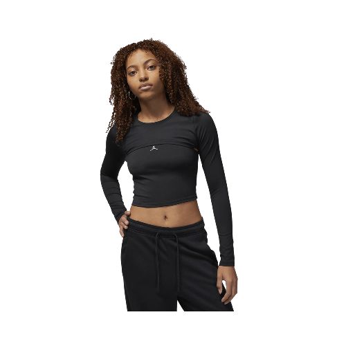 Remera Nike Mujer Jordan Sport 2 En 1 Negro - Sportotal