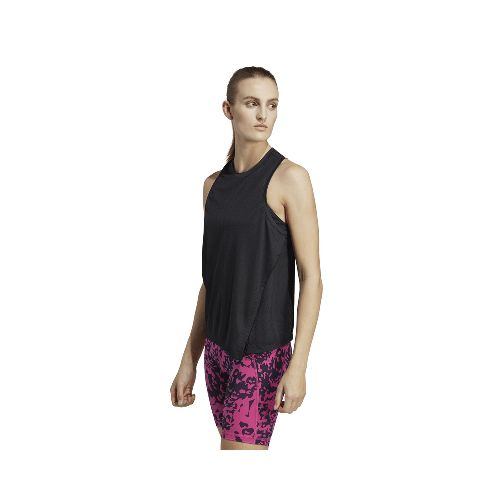 Musculosa Adidas Mujer Hiit Quickburn Con Tajo Negra Aeroready en Sportotal - Sportotal