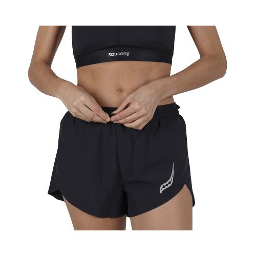 Short Saucony Mujer Pinnacle 2.5 Pul Negro - Sportotal