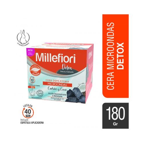 CERA DEPILATORIA MILLEFIORI MICROONDAS DETOX X 180 Gr  