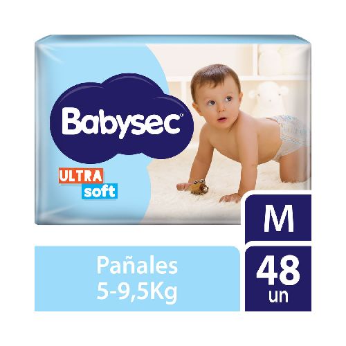 PAÑALES BABYSEC TALLE M ULTRASOFT 48 U  