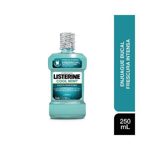 Enjuague Bucal LISTERINE COOL MINT frescura intensa x 250 ml  