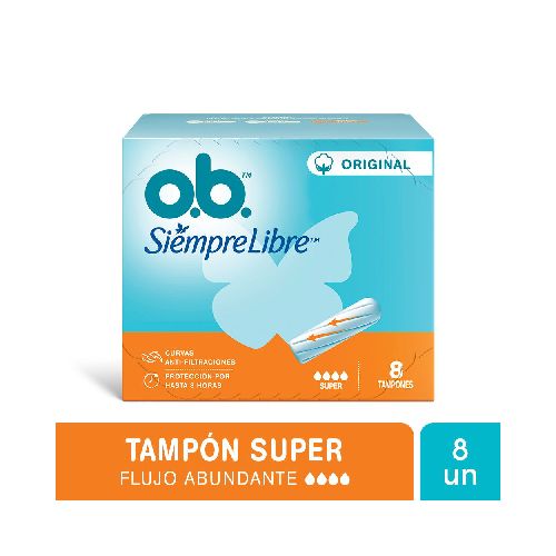 TAMP�N OB SIEMPRE LIBRE SUPER X 8 U.  