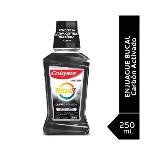 Enjuague Bucal COLGATE Total 12 Carbon Activado x 250ml  