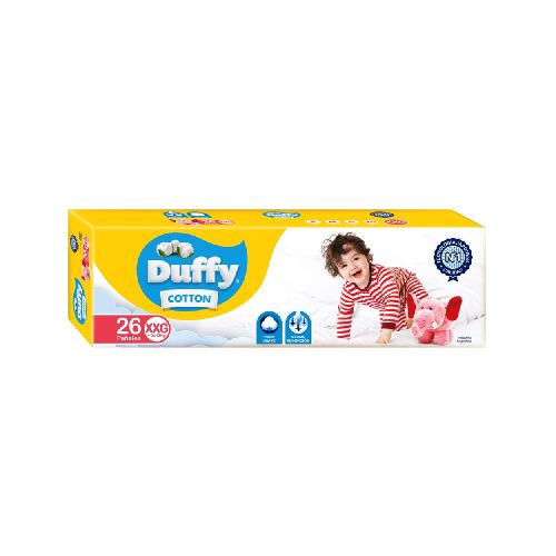 PAÑALES DUFFY COTTON HIPERPACK TALLE XXG X 26 U  