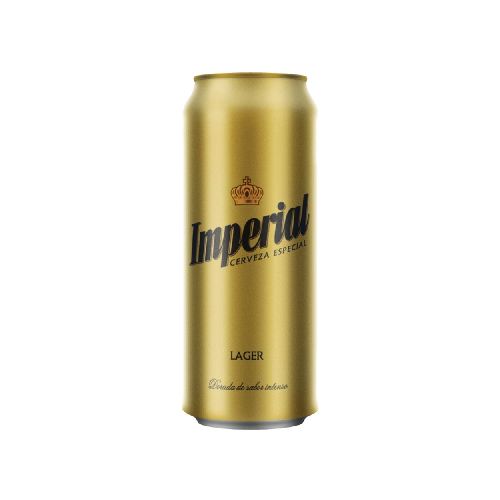 CERVEZA RUBIA IMPERIAL LAGER LATA X 473 CC.  