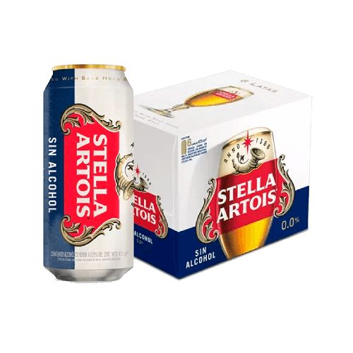 CERVEZA STELLA ARTOIS SIN ALCOHOL 6 U X 473 ML  