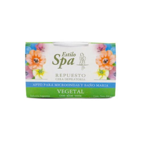 Cera Depilatoria Estilo Spa Vegetal Con Aloe Vera 200 Gr  