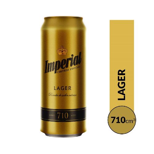 Cerveza Rubia Imperial Lager Lata 710 Cc  