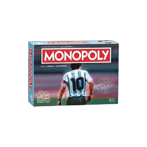 Juego De Mesa Monopoly Ed Diego Maradona Con Fichas Metal