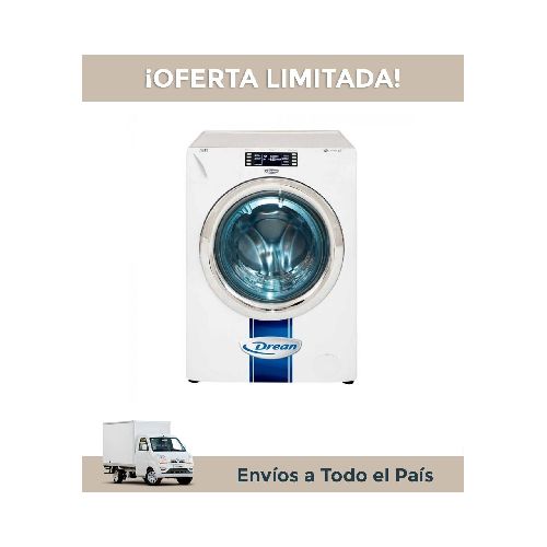 Lavarropas Drean Next 8.14 Wcr Eco C/fr.8kg 1400rpm Puerta Cromada