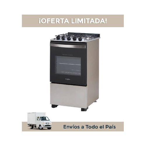 Cocina Whirlpool Wf04nbr 49,2cm 4 Hor. Gris/acero