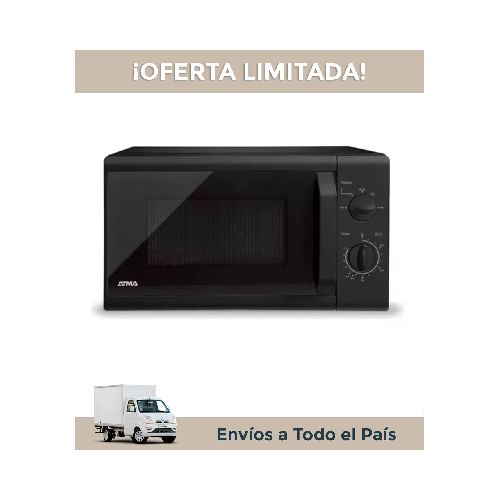 Microondas Atma Matrb20an 20 Lts. Negro Manual 700w Rotativo