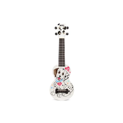 Ukelele Soprano Mahalo Dálmata Blanco con Funda MA1DAWT  