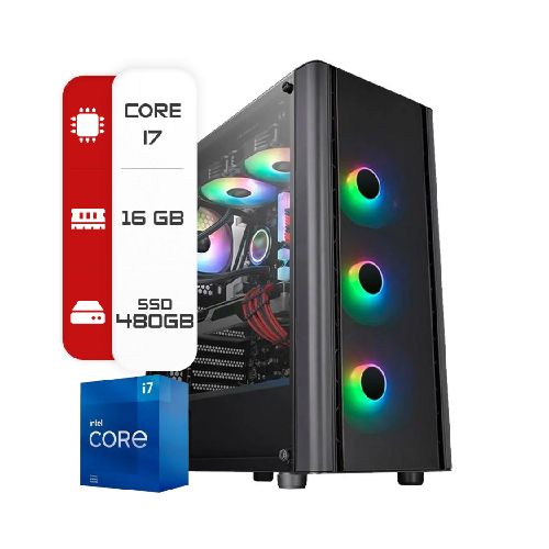 Pc Intel Core i7 12700 - H610 - 16Gb -Ssd 480Gb  