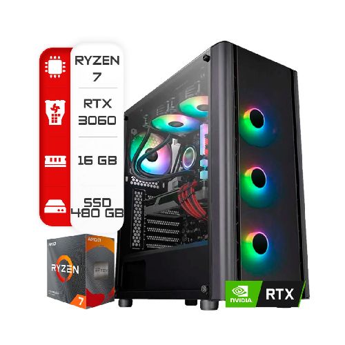 Pc Amd Ryzen 7 5700 - A520 -16Gb - RTX3060  