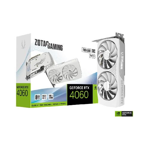 Placa De Video GeForce RTX 4060 8Gb Zotac Twin Edge Oc Edition Blanco