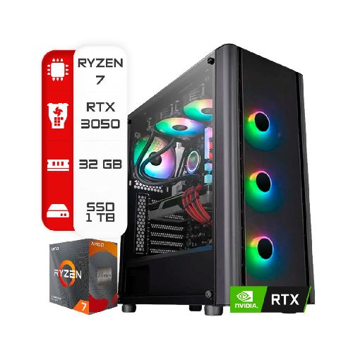 Pc Amd Ryzen 7 5700-A520-32Gb-1Tb-RTX3050  