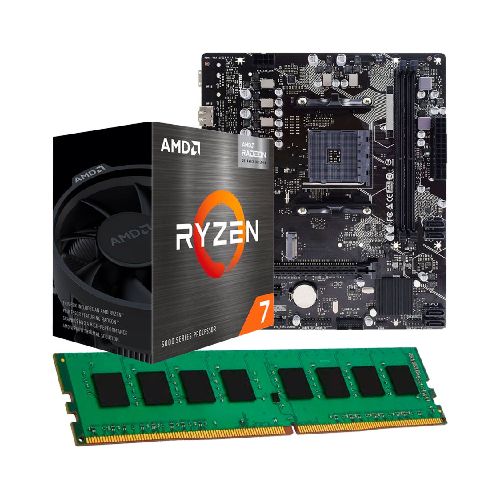 Combo Actualización Nº317 Pc Amd Ryzen 7 5700G + B550 + 16Gb