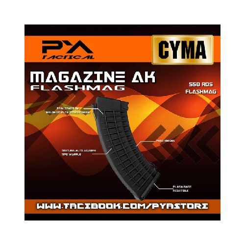 Cargador Flashmag Ak47 Hicap Airsoft 6mm 550bbs Cyma