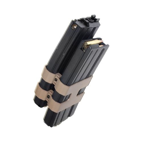 DRUMM Airsoft WE M4 GBB 80rd Gas Double Magazine for WE Open Bolt L85 / Scar-L / R5C / T65 / HK416 / AR M4 M16 GBB Rifle Black