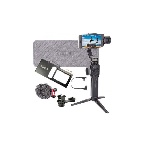 Kit Gimbal Zhiyun Smooth 4 + Microfono boya MM1 + Adaptador camara + Adaptador USB + Soporte