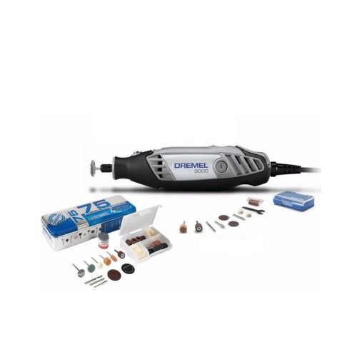 Minitorno Dremel Serie 3000 - 1300w + 10 Acc y caja de 75 acc.