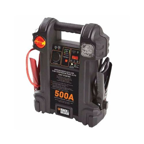 Cargador Arrancador Con Compresor y Luz Led Black Decker JS500 - 500A