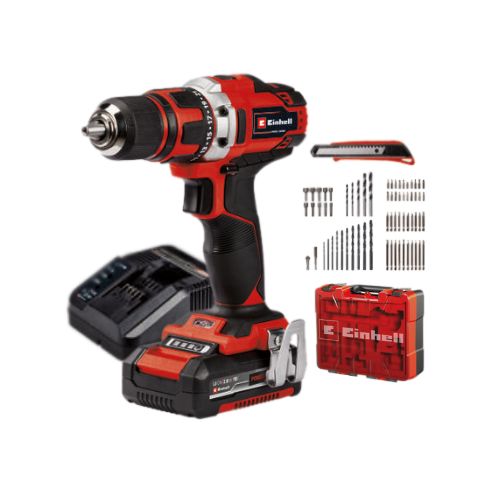 Atornillador Inalámbrico 18v Einhell + Kit 69 Piezas