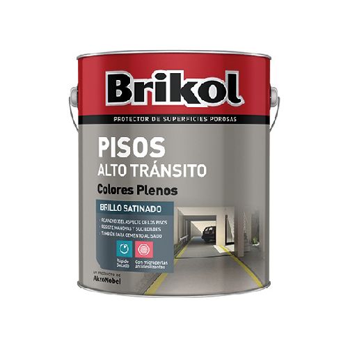 PINTURA PARA PISOS BRIKOL ALTO TRANSITO NEGRO 4 Lt