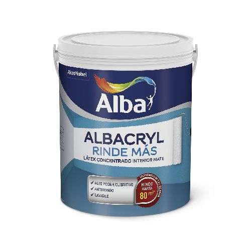 ALBACRYL LÁTEX INTERIOR RINDE MAS BLANCO 20 Lt