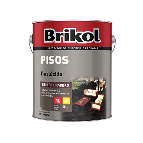 PINTURA PARA PISOS ABSORBENTES BRIKOL ROJO 4 Lt