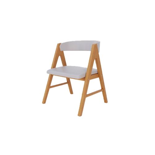 Silla de Comedor 55X46X80Cm Blanco/Miel Nordico Inmacol