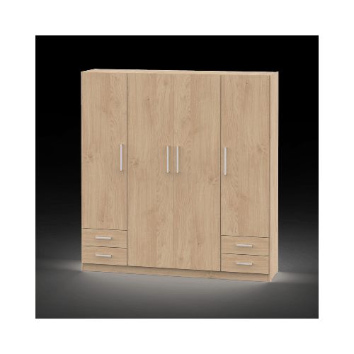 Placard 4 Puertas 181x173x44Cm Roble Dielfe