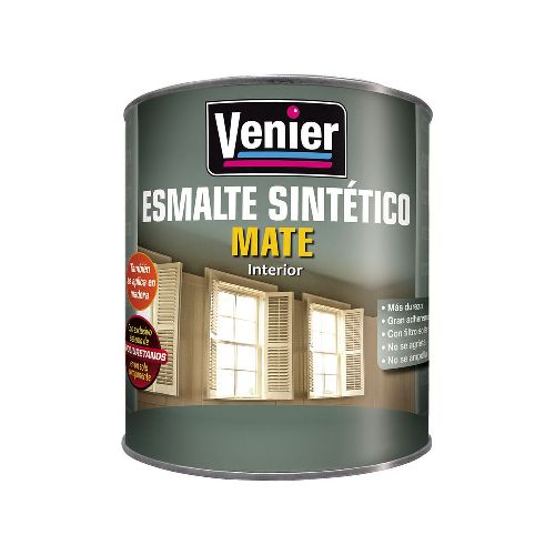 Esmalte Sintético 3P Interior/Exterior Negro Mate x 0,5Lt Venier