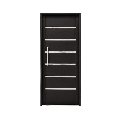 Puerta 85X200 Cm Chapa Galvanizada Negro Derecha Nexo