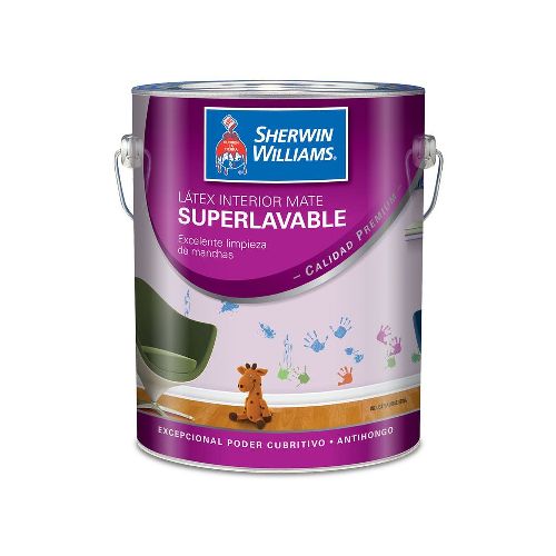 Látex Interior Mate Superlavable 4Lts Sherwin Williams