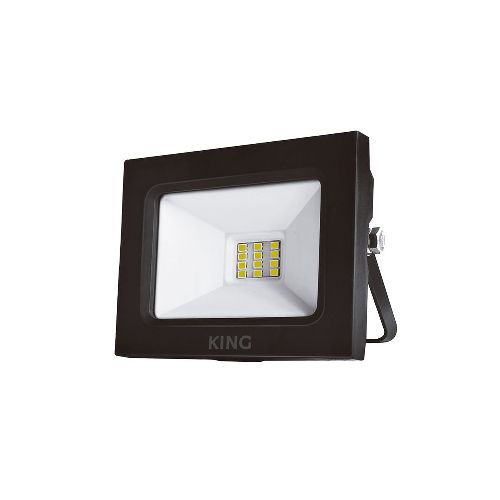 Reflector Led Luz Fría 10W Negro King