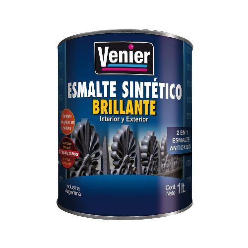 Esmalte Sintético 3P Interior/Exterior Gris Espacial Brillante x1Lt Venier