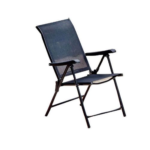 Silla Plegable Respaldo Alto Text Negro Outzen