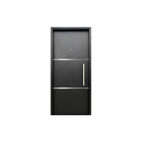 Puerta Negra Derecha ApliqueBarral+Pintura 80X200 Barmetal