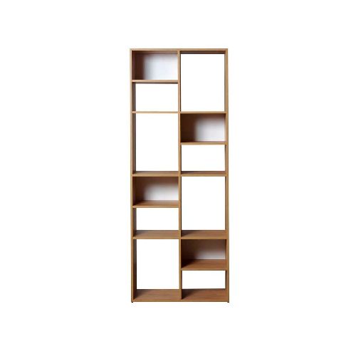 Biblioteca 68x39x180Cm Melamina Hickory Otto Ricchezze