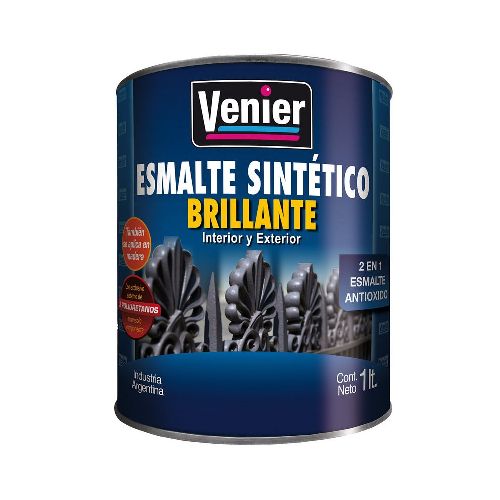 Esmalte Sintético 3P Interior/Exterior Blanco brillante x1Lt Venier