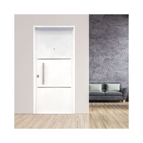 Puerta Blanca ApliqueBarral+Pintura Izquierda 80X200 Barmetal