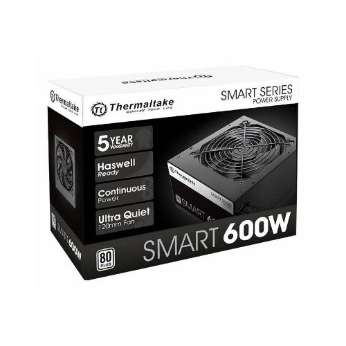 Fuente Gamer Thermaltake Smart 600W Ag80 Plus White