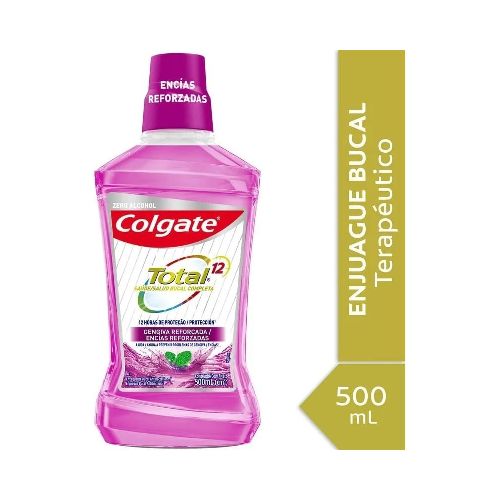 Colgate Total 12 Encías Reforzadas Enjuague Bucal 500ml En FarmaPlus - Farmacia Online, dermocosmética y cuidado personal - FarmaPlus