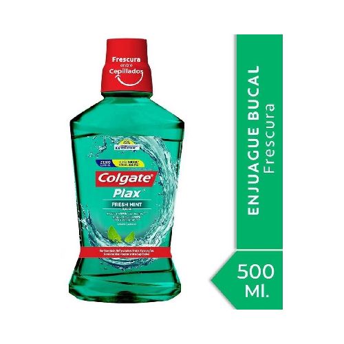 Colgate Plax Fresh Mint Enjuague Bucal Sin Alcohol X 500 Ml - Farmacia Online, dermocosmética y cuidado personal - FarmaPlus