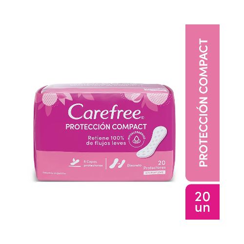 Carefree Protección Compact Protectores Diarios 20 Unidades en FarmaPlus - Farmacia Online, dermocosmética y cuidado personal - FarmaPlus