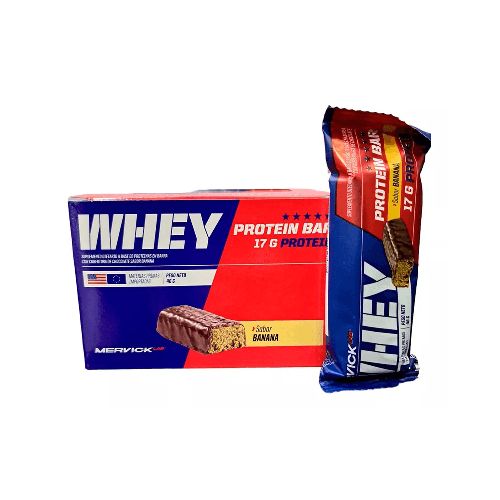 Whey Protein Bar 12 Unidades Mervick-lab Farmaplus 46gr Barra Proteica - Farmacia Online, dermocosmética y cuidado personal - FarmaPlus